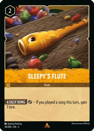 Sleepy's Flute (34/204) - Rise of the Floodborn Cold Foil - Lorcana