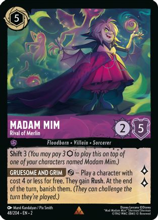 Madam Mim - Rival of Merlin (48/204) - Rise of the Floodborn Cold Foil - Lorcana