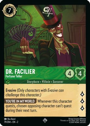 Dr. Facilier - Fortune Teller (79/204) - Rise of the Floodborn Cold Foil - Lorcana
