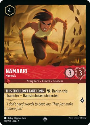Namaari - Nemesis (118/204) - Rise of the Floodborn - Lorcana