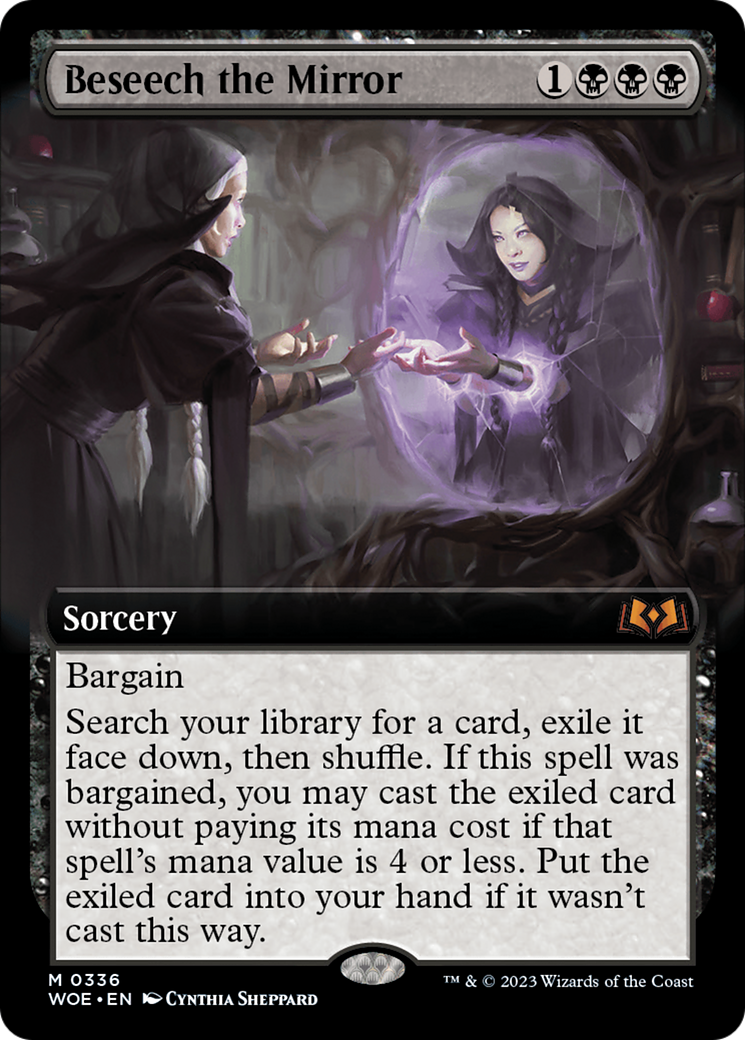 Beseech the Mirror (Extended Art) (WOE-336) - Wilds of Eldraine - Magic The Gathering