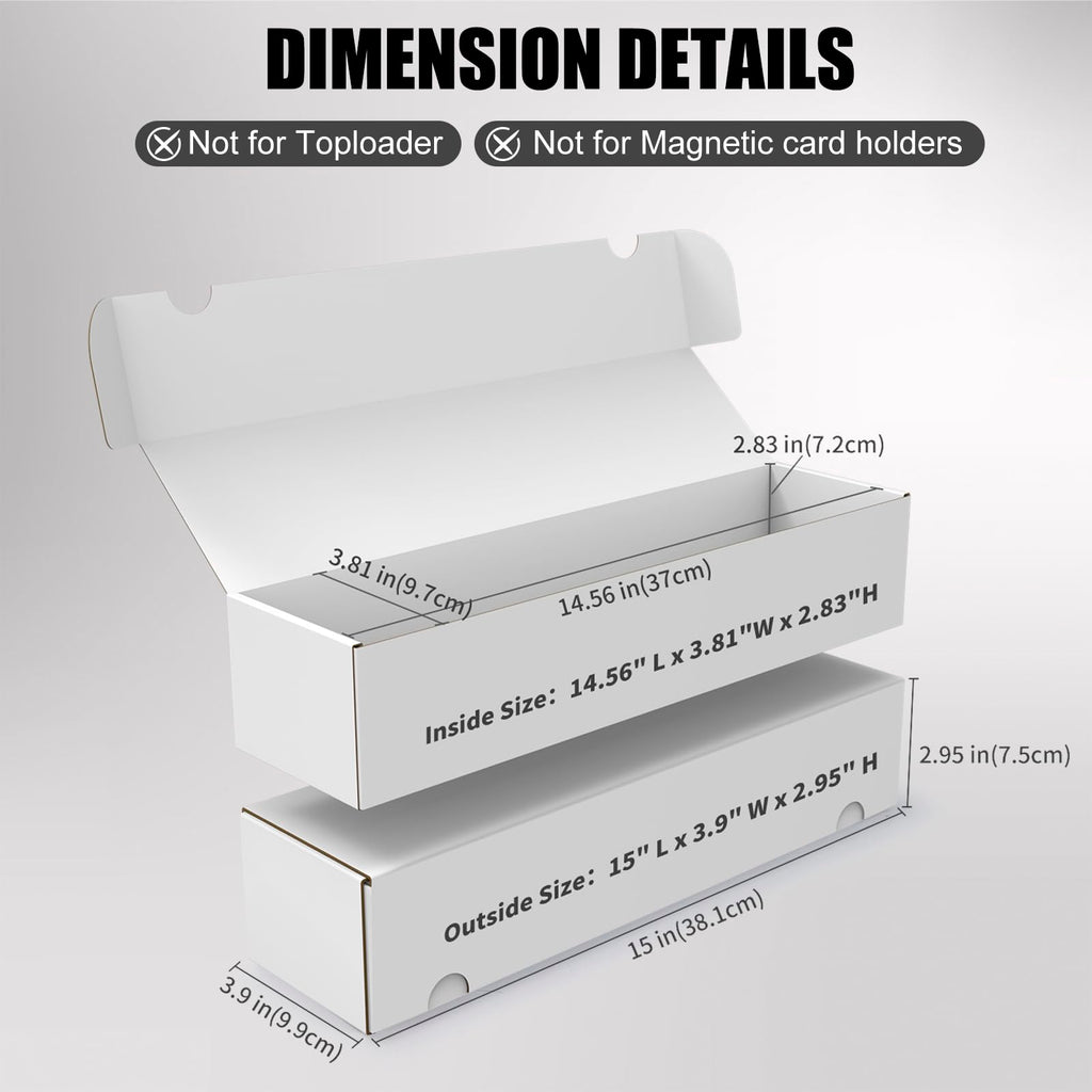 XRACV Trading Card Storage Box, 10-Pack 1100 Count White Corrugated Cardboard Bulk Sports Storage Box for TCG/Magic/Mtg Basketball Cards, Collectible Trading Cards