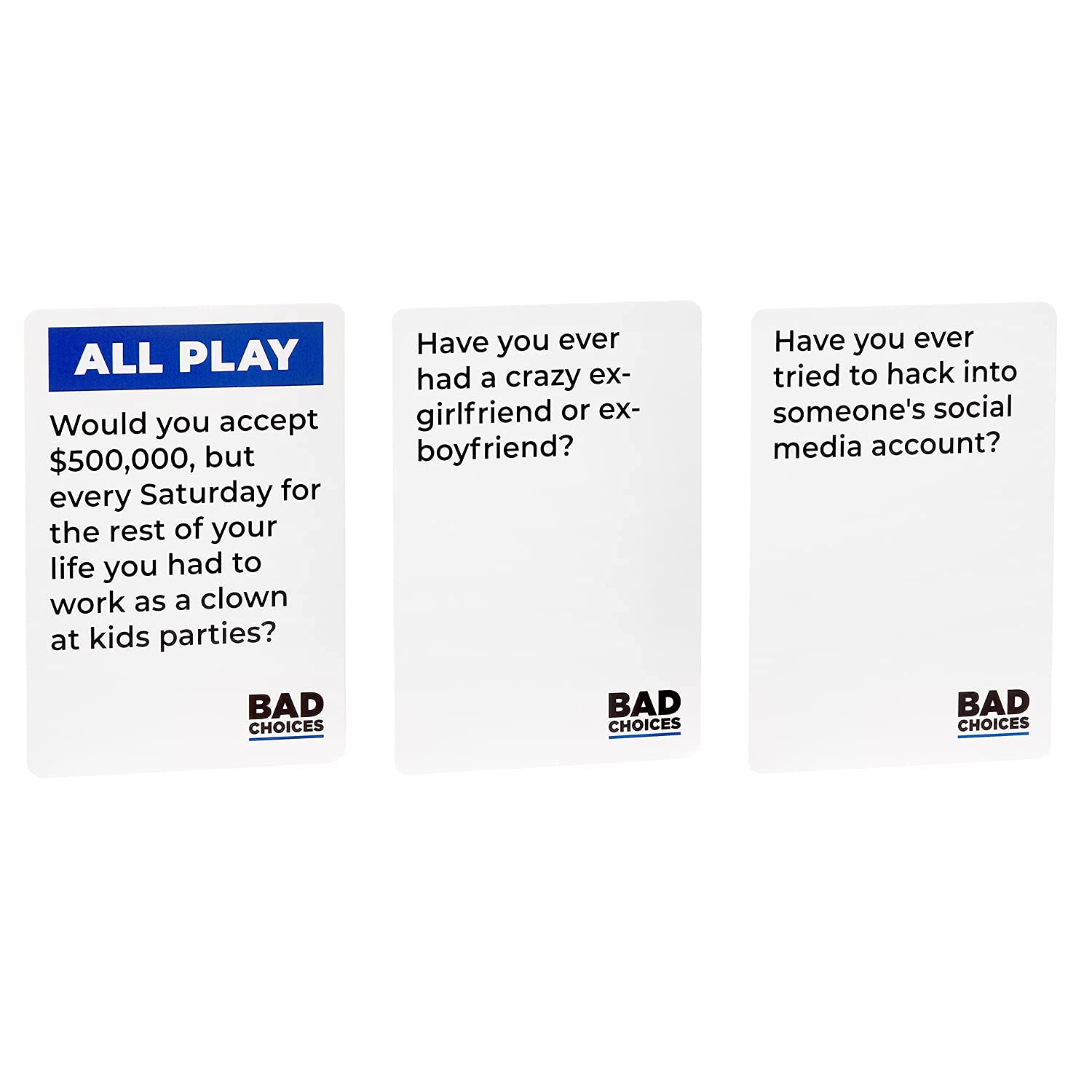 BAD CHOICES Party Game + After Dark Edition Set - Hilarious Adult Card Game for White Elephant Parties, Stocking Stuffers and Board Games Night with Your Friends