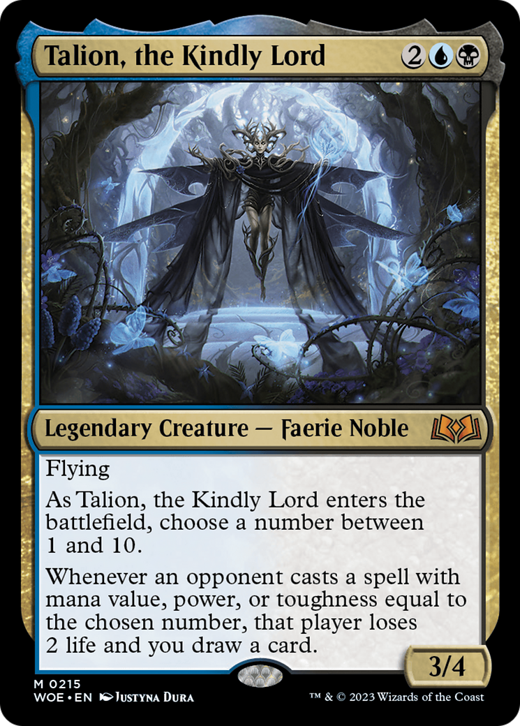 Talion, the Kindly Lord (WOE-215) - Wilds of Eldraine - Magic The Gathering