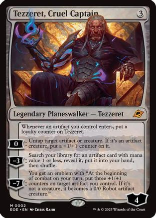 FOIL Tezzeret, Cruel Captain (EOE-002) - Edge of Eternities - Magic The Gathering