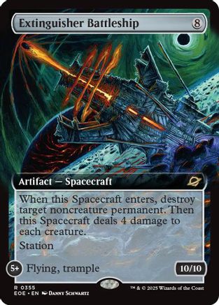 FOIL Extinguisher Battleship (Extended Art) (EOE-355) - Edge of Eternities - Magic The Gathering