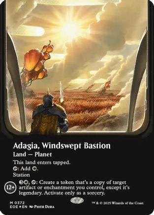 FOIL Adagia, Windswept Bastion (Borderless) (Galaxy Foil) (EOE-372) - Edge of Eternities - Magic The Gathering