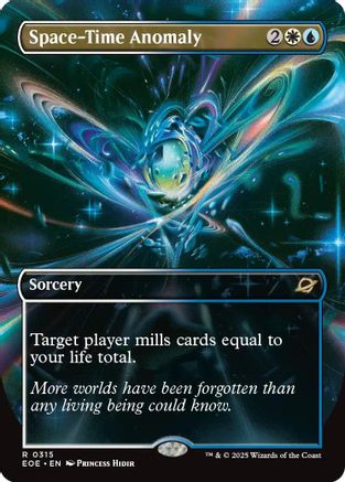 FOIL Space-Time Anomaly (Borderless) (EOE-315) - Edge of Eternities - Magic The Gathering