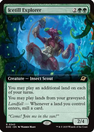 FOIL Icetill Explorer (Extended Art) (EOE-343) - Edge of Eternities - Magic The Gathering