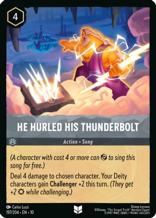 He Hurled His Thunderbolt (197/204) - Whispers in the Well COLD FOIL