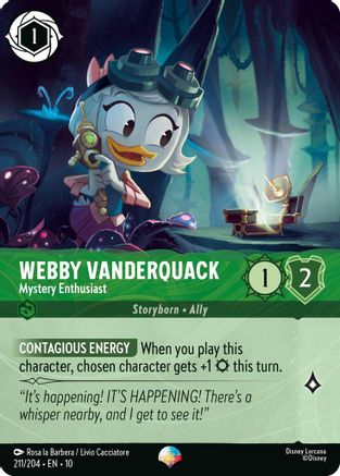 Webby Vanderquack - Mystery Enthusiast (Epic) (211/204) - Whispers in the Well HOLOFOIL
