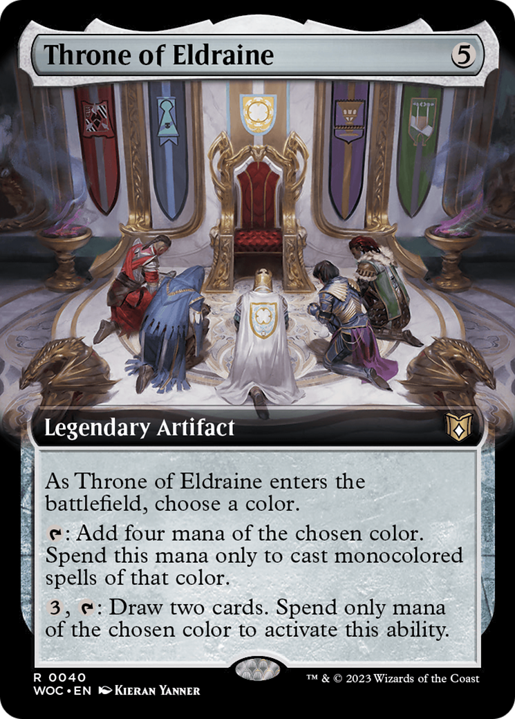 Throne of Eldraine (Extended Art) (WOC-040) - Wilds of Eldraine Commander - Magic The Gathering
