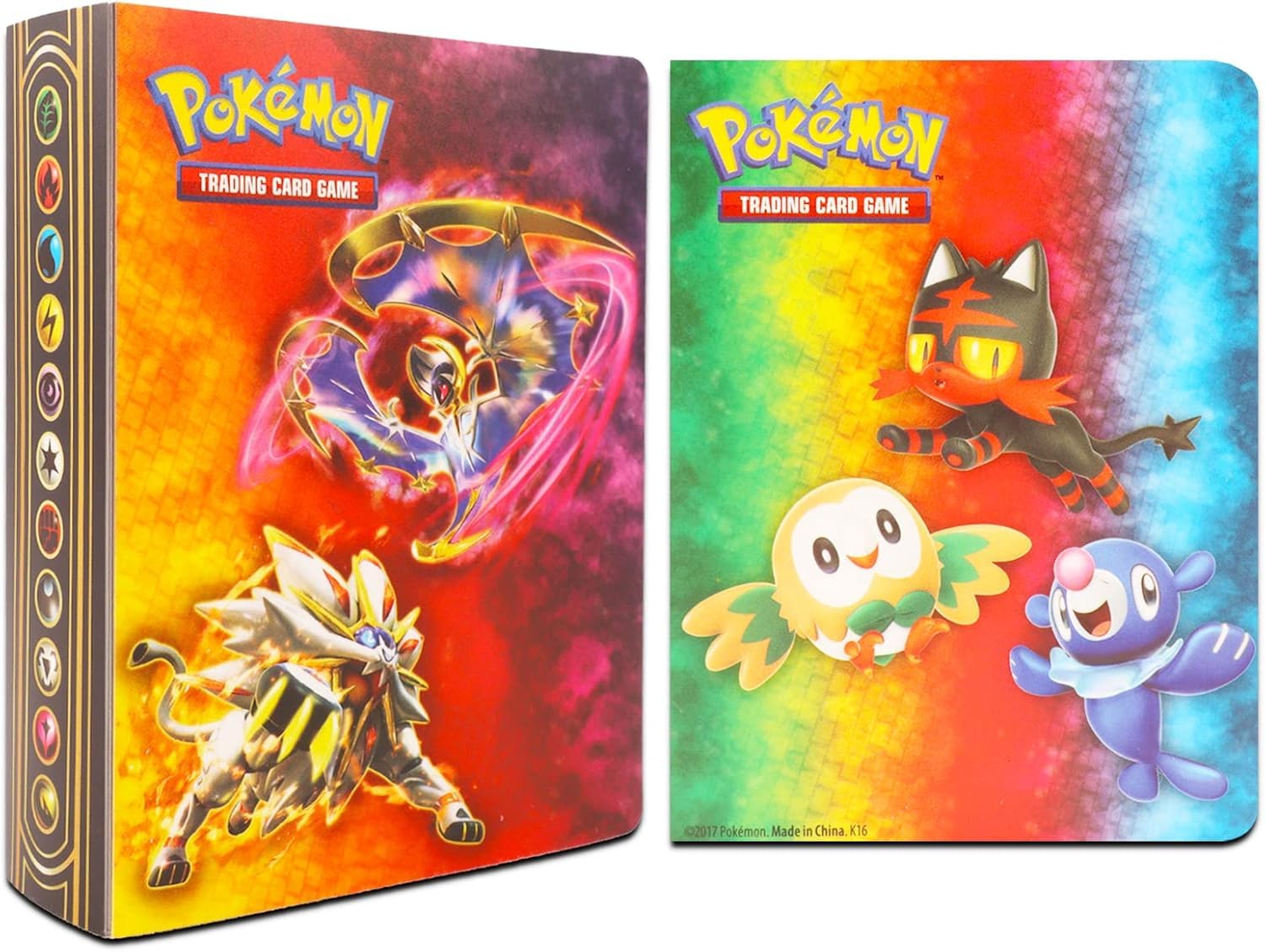 Pokemon Binders for Cards 6 Pack - Bundle with 6 Assorted Mini Binders, Each Holds 60 Cards Plus Door Hanger | Pokemon Card Carrying Case Set
