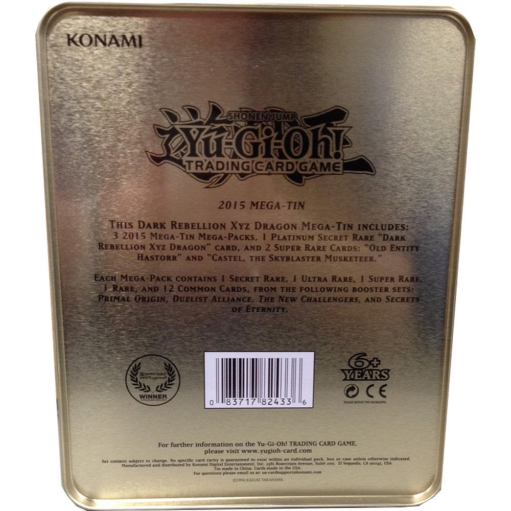 Konami YuGiOh Mega Tin 2015 Dark Rebellion Tin