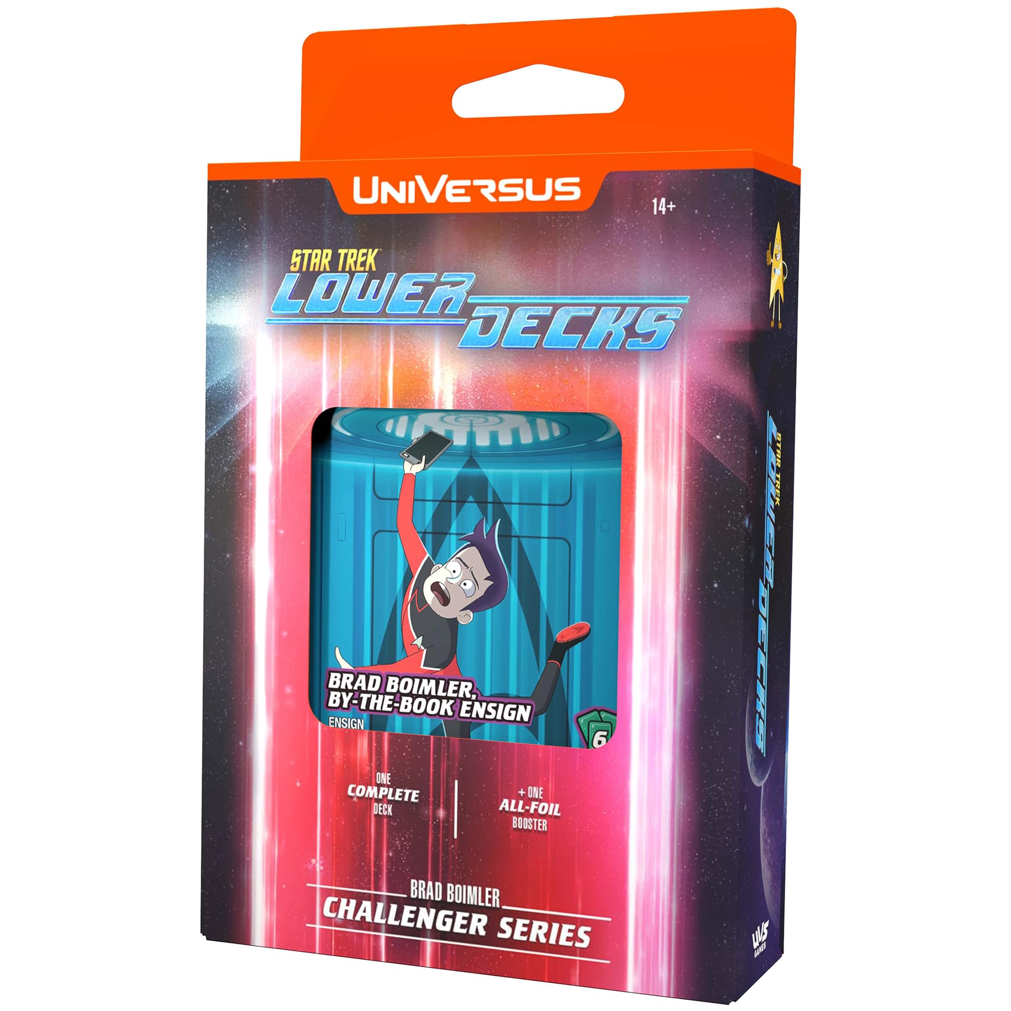 UVS Gamse UniVersus: Star Trek Lower Decks: Challenger Series - Boimler - 63 Card, 2 Character, Ready to Play Deck-Building Card Game, 6 Foil/Alt Art Cards