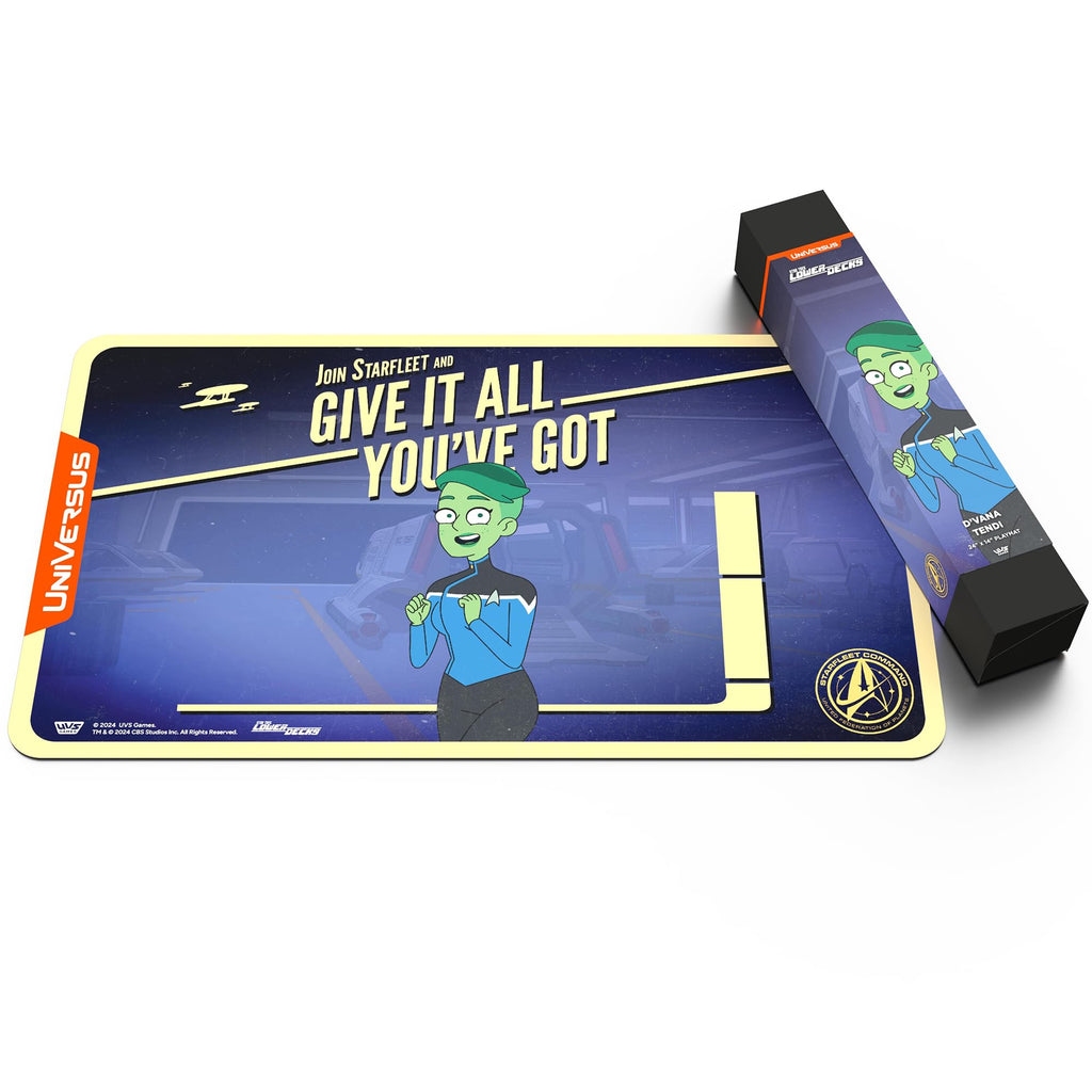 UniVersus: Star Trek: Lower Decks - D’Vana Tendi Playmat - 24 x 14 Neoprene Mat, Tabletop Card Game Accessory, UVS Games, Officially Licensed