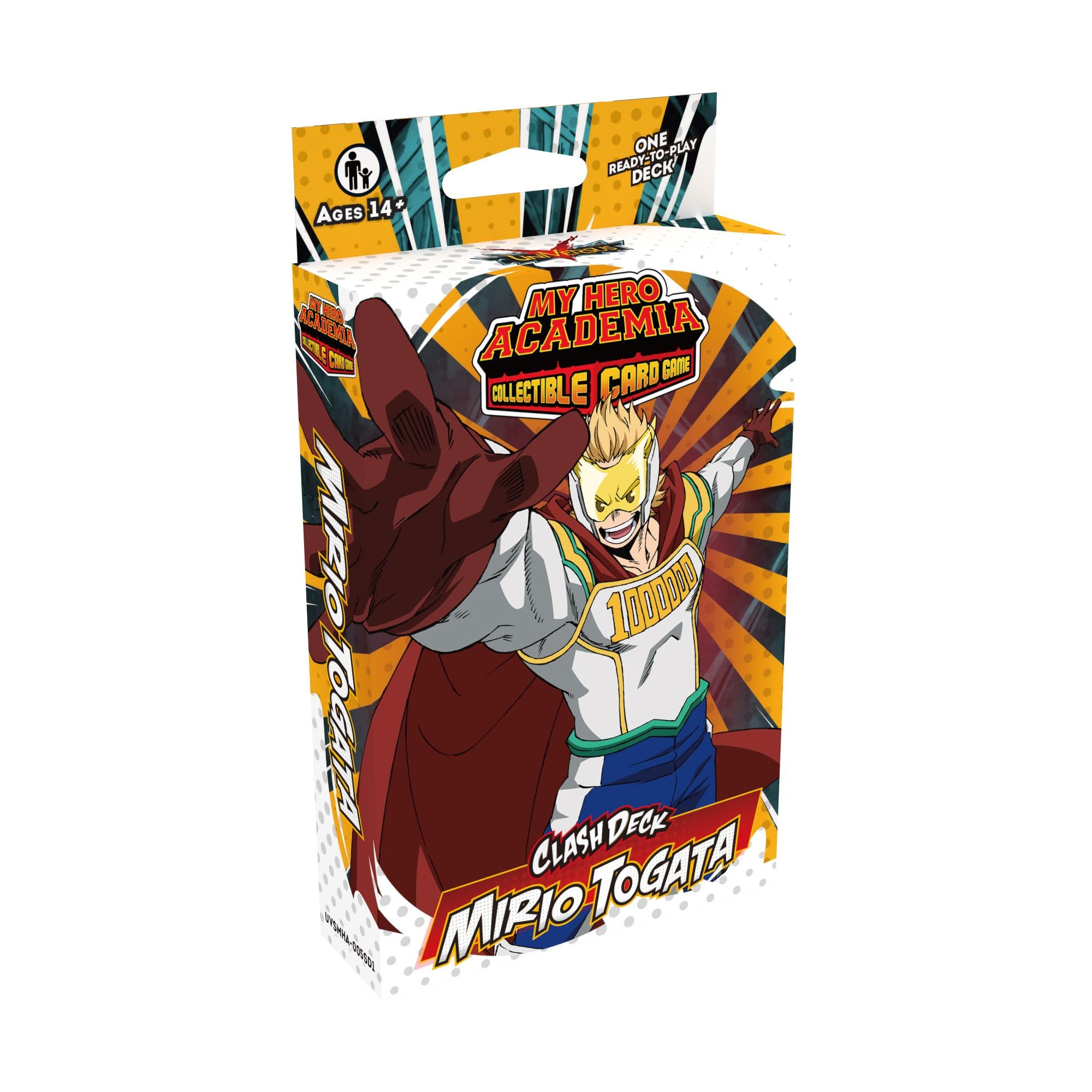 Starter Set My Hero Academia Collectible Card Game Series 5: Clash Deck Mirio Togata - Ready to Play Out of The Box, 51 Card Deck & Playmat, MHA