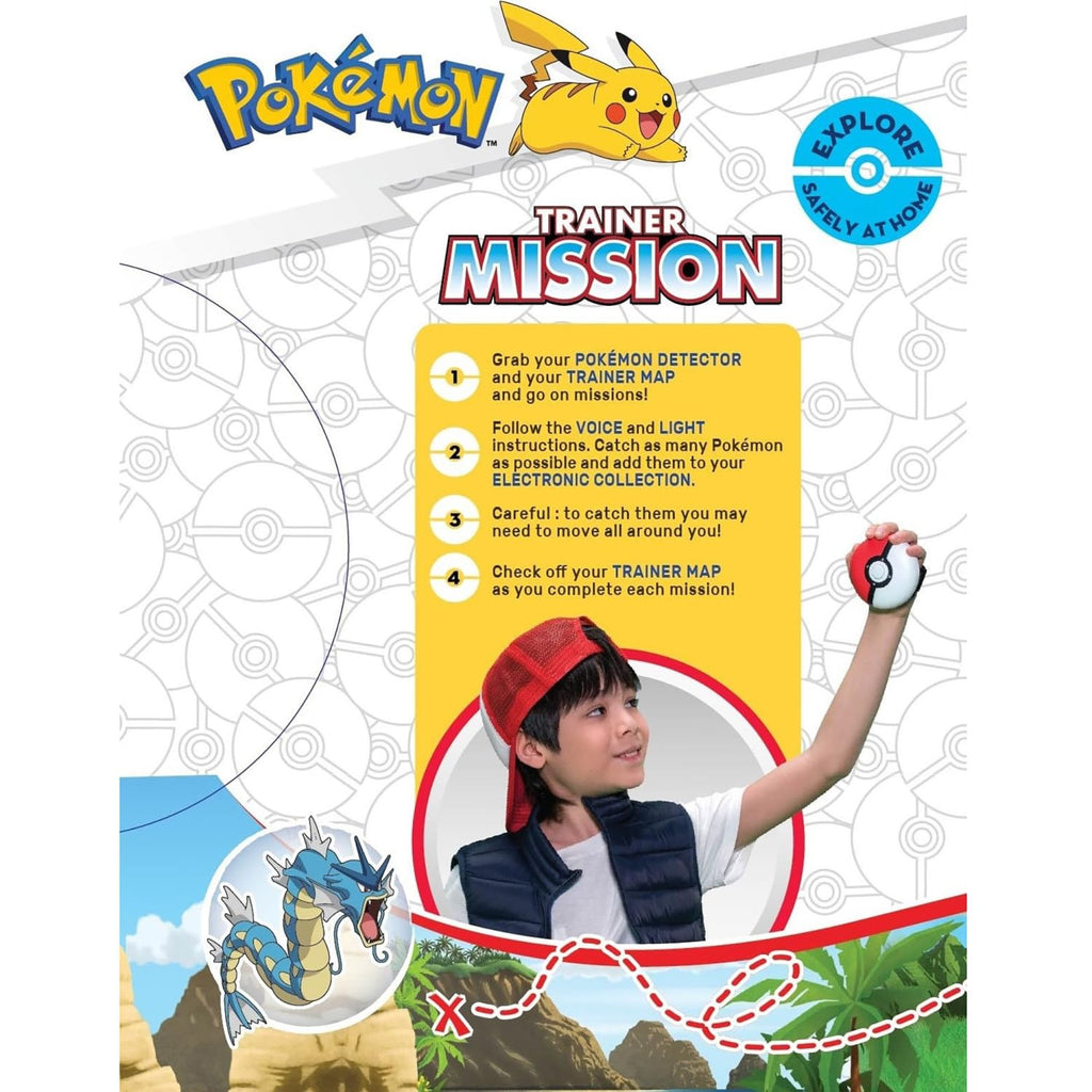 Pokemon Trainer Mission - Electronic Detector Will Guide You On 40 Missions, Voice & Light Instructions, Collect 65 Pokemon, Trainer Map, Kids 5+ Brown Box Packaging