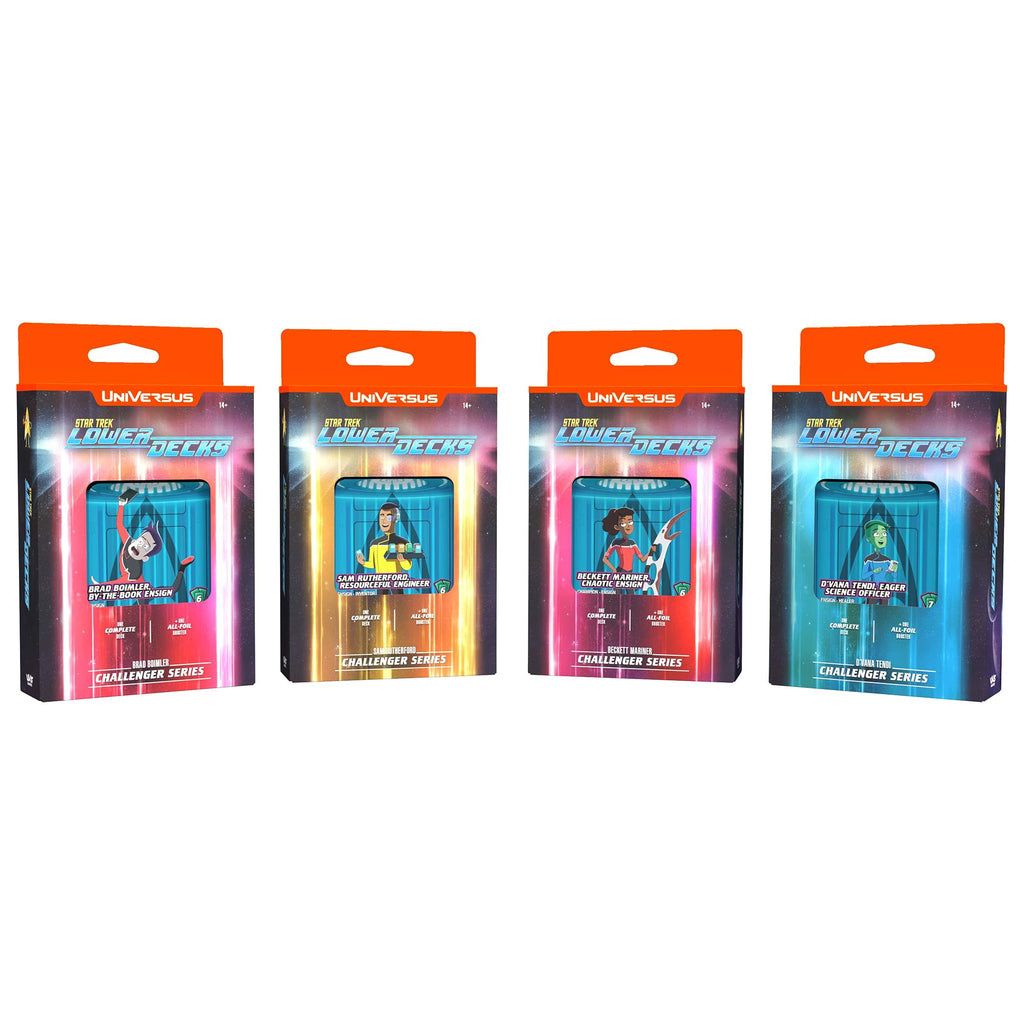 UniVersus: Star Trek Lower Decks: Challenger Series - Tendi - 63 Cards, 2 Characters, Ready to Play Deck-Building Card Game, 6 Foil/Alt Art Cards