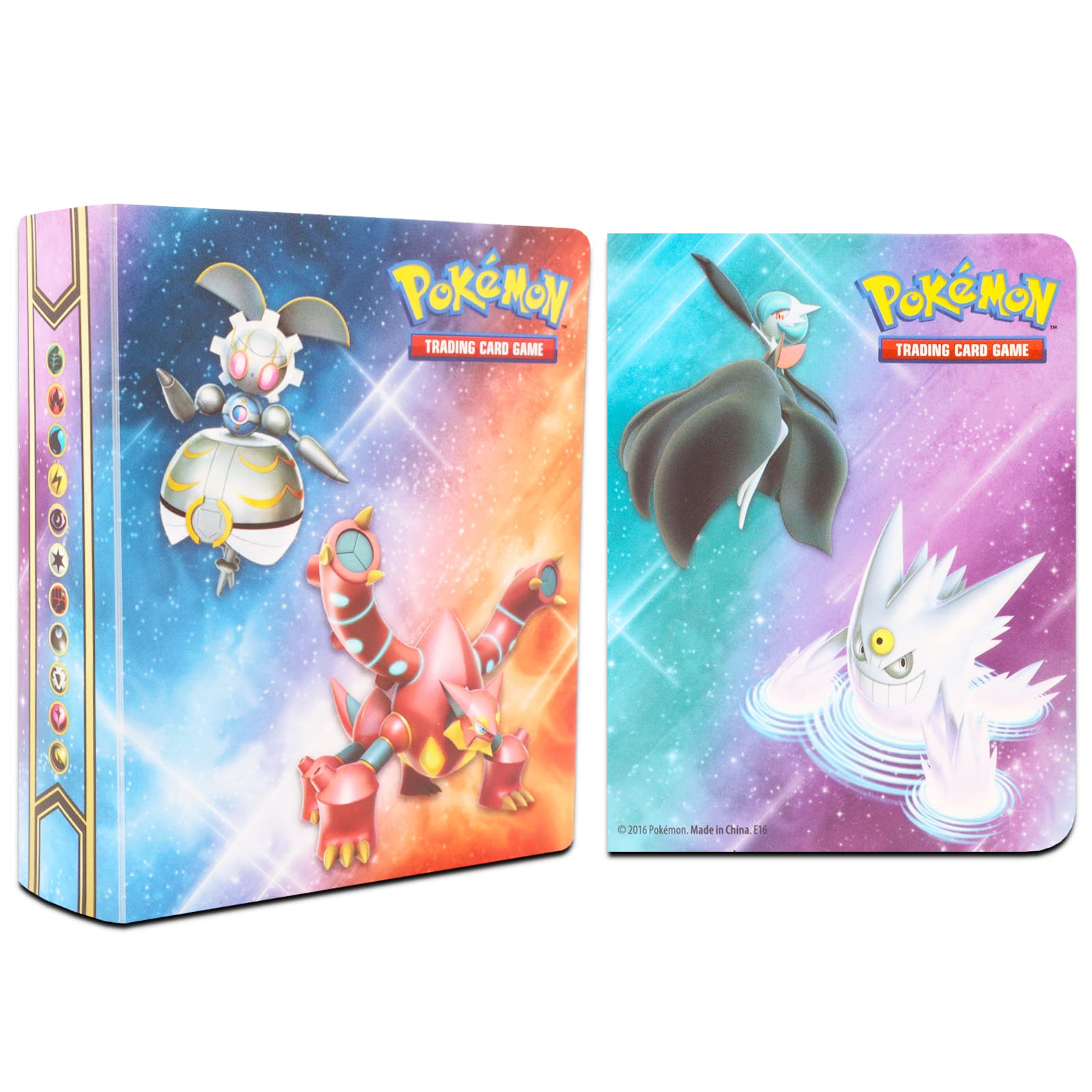 Pokemon Binders for Cards Bundle - 6 Pack Assorted Mini Binders, Each Holds 60 Cards Plus Door Hanger | Pokemon Card Carrying Case Set