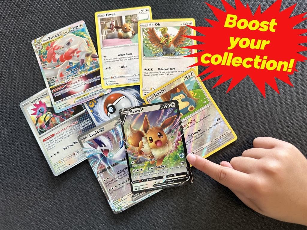 Pokémon Compatible 100 Card Lot with 3 Legendary Ultra Rare Cards Bundle- with Dan123yal Deck Box Included
