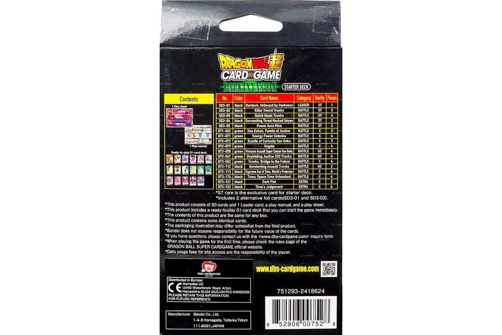Dragon Ball Z Super The Dark Invasion Starter Deck Series 3 Cross Worlds