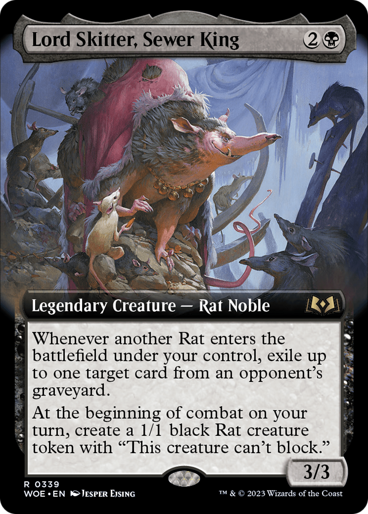 FOIL Lord Skitter, Sewer King (Extended Art) (WOE-339) - Wilds of Eldraine - Magic The Gathering