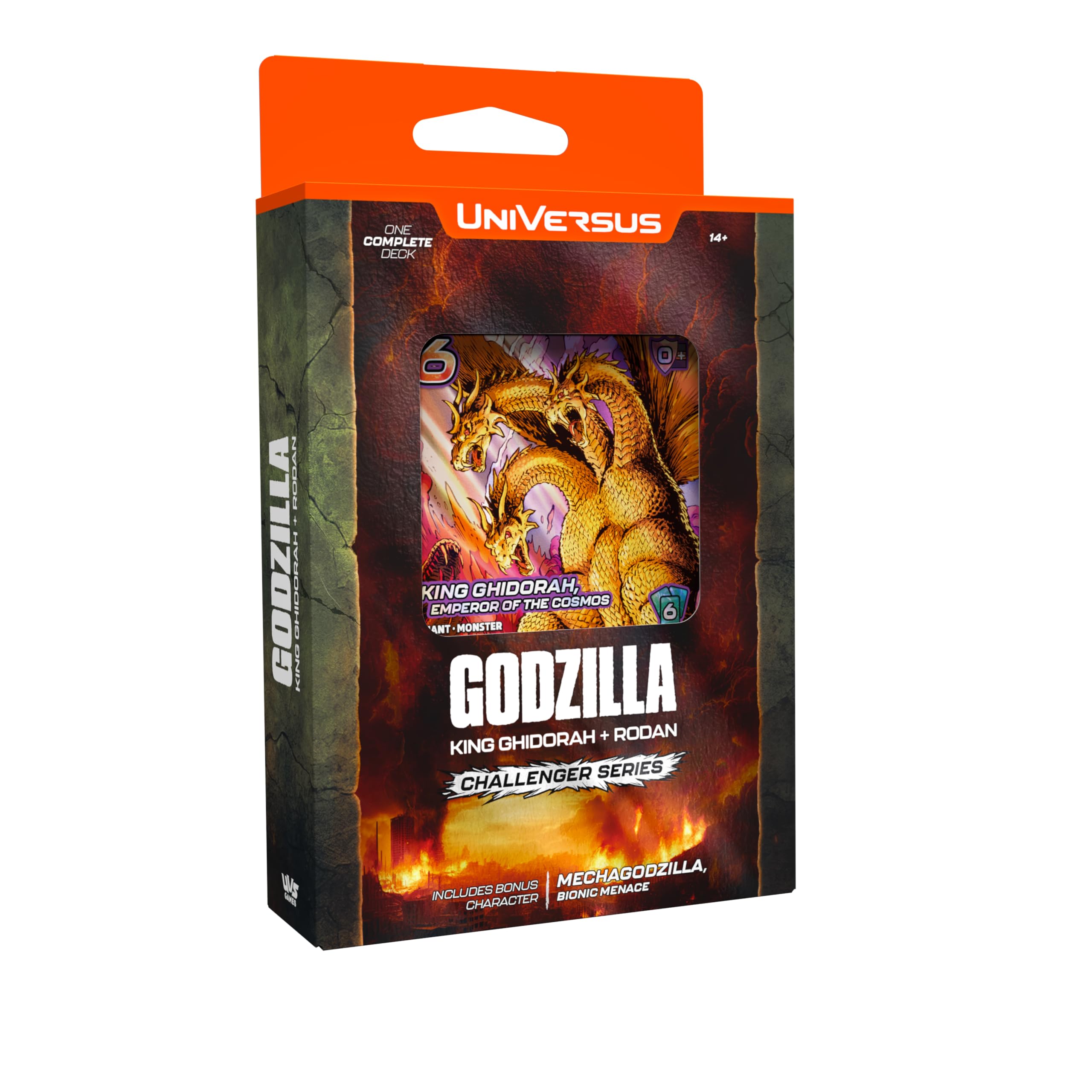 UniVersus Godzilla Challenger Series - King Ghidorah & Rodan Deck - 2 Character Decks, Ready to Play, Licensed, UVS Games
