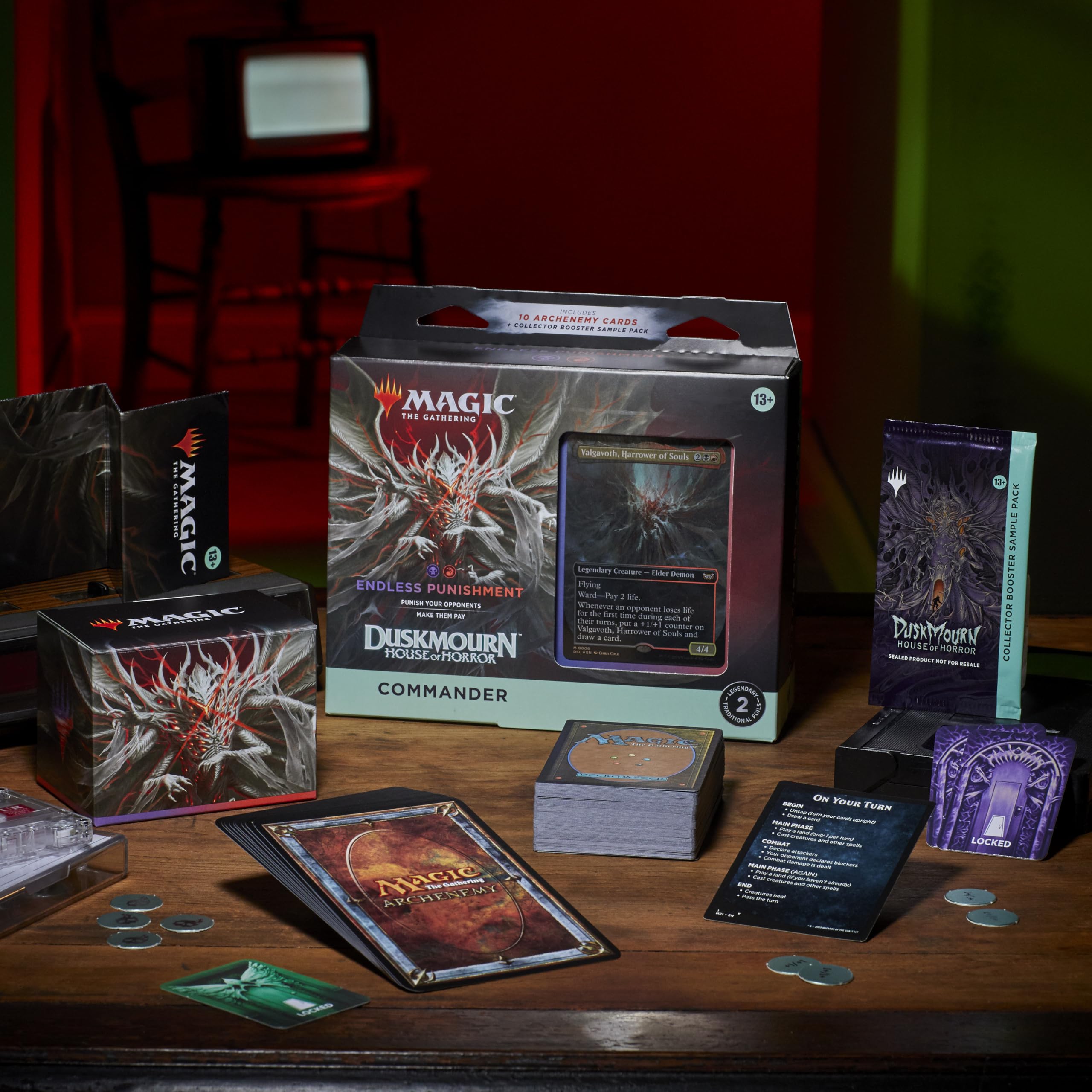 Magic: The Gathering Duskmourn: House of Horror Commander Deck Bundle - Includes All 4 Decks