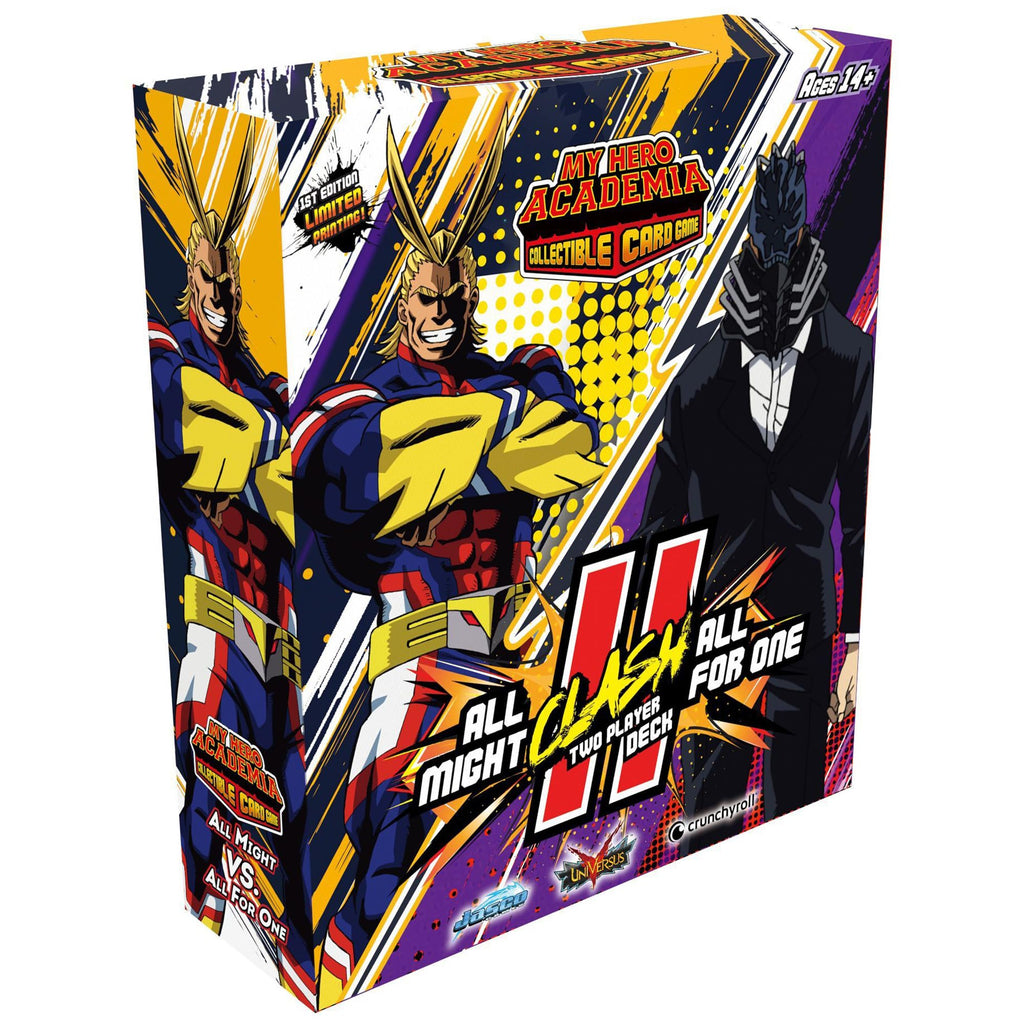 My Hero Academia Collectible Card Game All Might Vs. All for One Two Player Clash Decks | Trading Card Game for Adults and Teens | Ages 14+ | 2 Players | Avg. Playtime 45+ Mins | Made by Jasco Games
