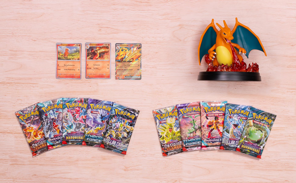 Pokémon TCG: Charizard ex Super-Premium Collection (3 Foil Promo Cards, 1 Card-Display Figure & 10 Booster Packs)
