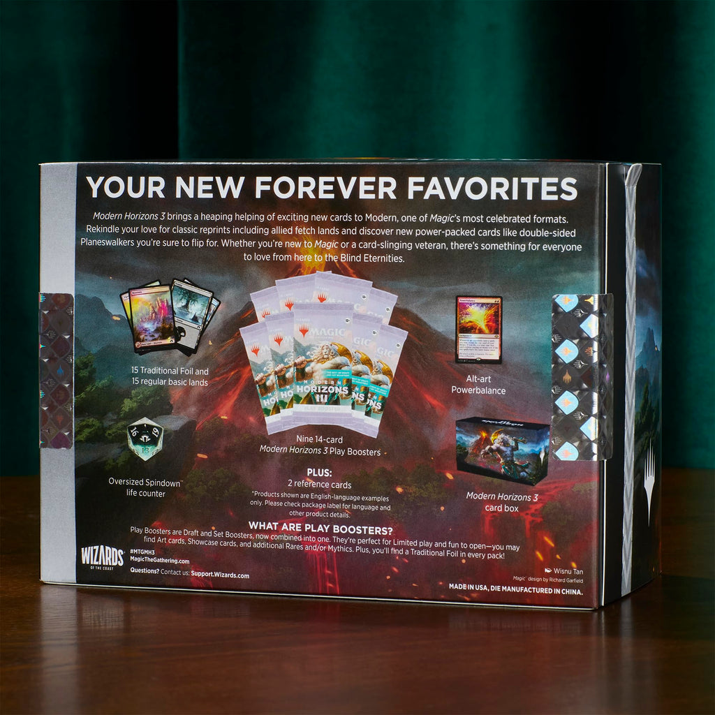Magic: The Gathering Modern Horizons 3 Bundle - 9 Play Boosters, 30 Land Cards + Exclusive Accessories