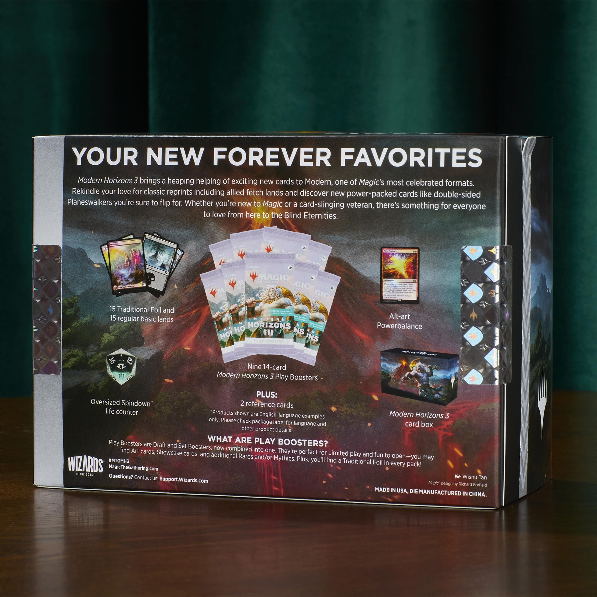 Magic: The Gathering Modern Horizons 3 Bundle - 9 Play Boosters, 30 Land Cards + Exclusive Accessories