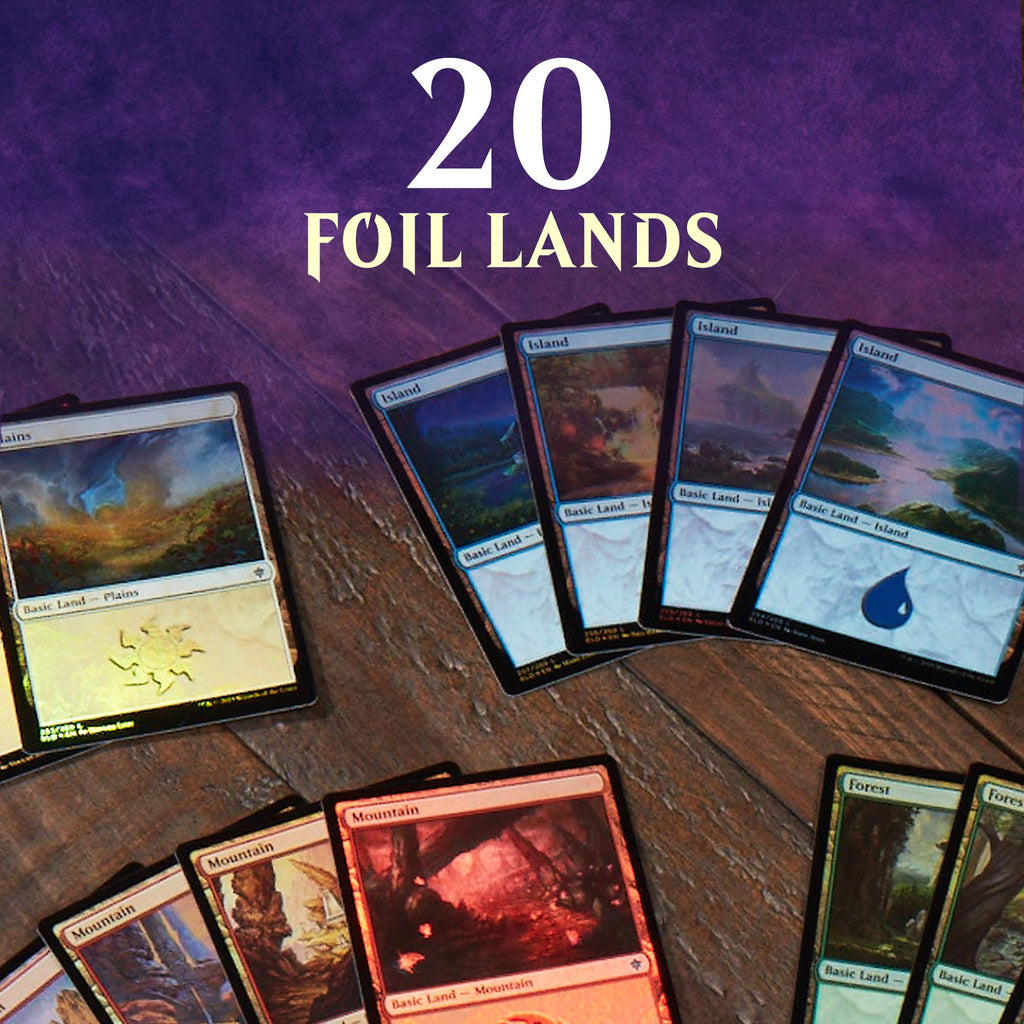 Magic: The Gathering Throne of Eldraine Bundle | 10 Booster Pack (150 Cards) | Accessories