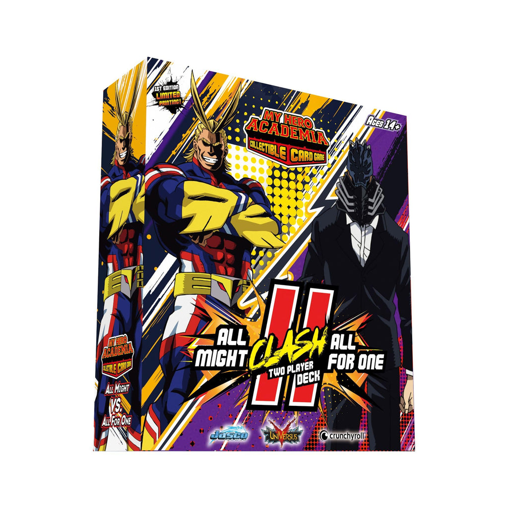 My Hero Academia Collectible Card Game All Might Vs. All for One Two Player Clash Decks | Trading Card Game for Adults and Teens | Ages 14+ | 2 Players | Avg. Playtime 45+ Mins | Made by Jasco Games