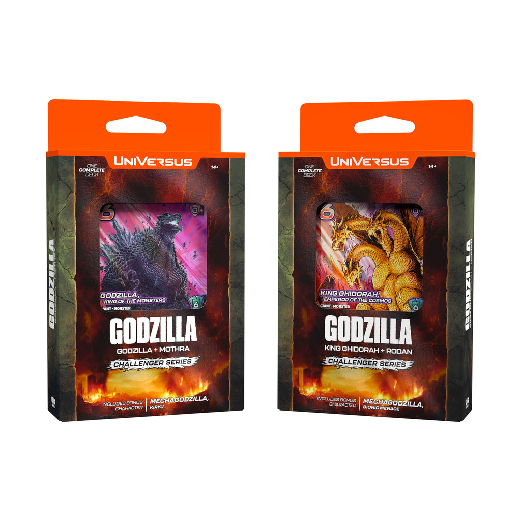 UniVersus Godzilla Challenger Series - King Ghidorah & Rodan Deck - 2 Character Decks, Ready to Play, Licensed, UVS Games