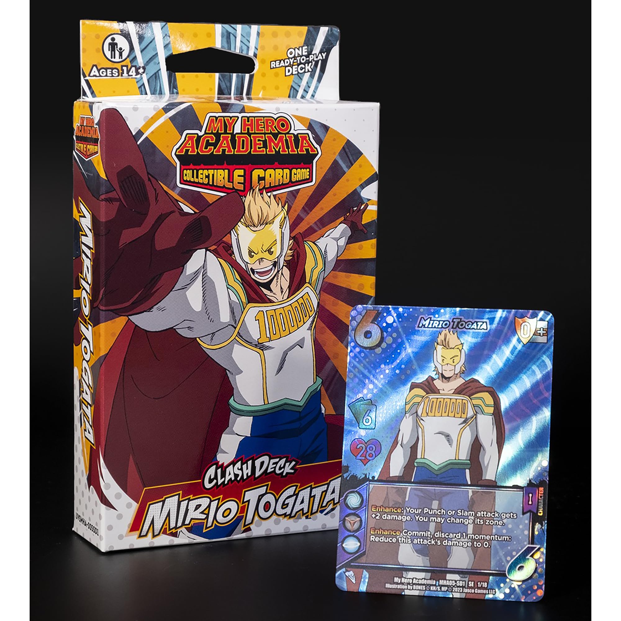 Starter Set My Hero Academia Collectible Card Game Series 5: Clash Deck Mirio Togata - Ready to Play Out of The Box, 51 Card Deck & Playmat, MHA
