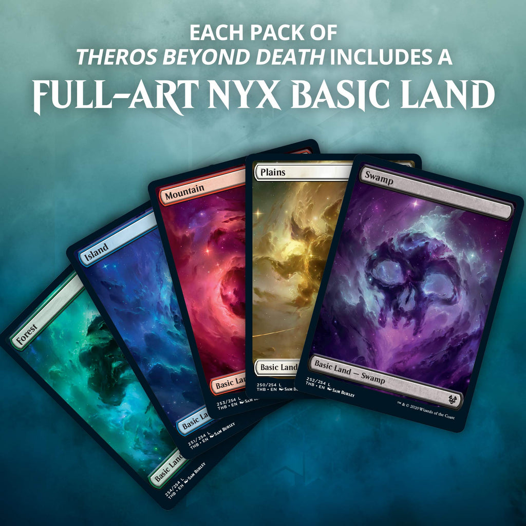 Magic The Gathering Theros Beyond Death Bundle | 10 Booster Packs (150 Cards) | Foil Lands | Accessories