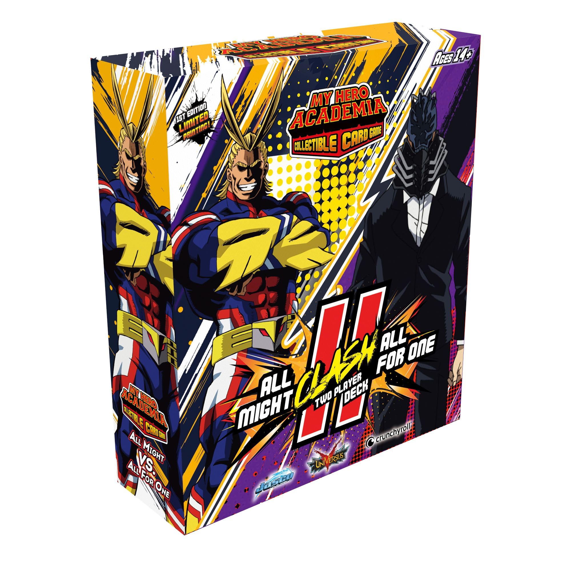 My Hero Academia Collectible Card Game All Might Vs. All for One Two Player Clash Decks | Trading Card Game for Adults and Teens | Ages 14+ | 2 Players | Avg. Playtime 45+ Mins | Made by Jasco Games