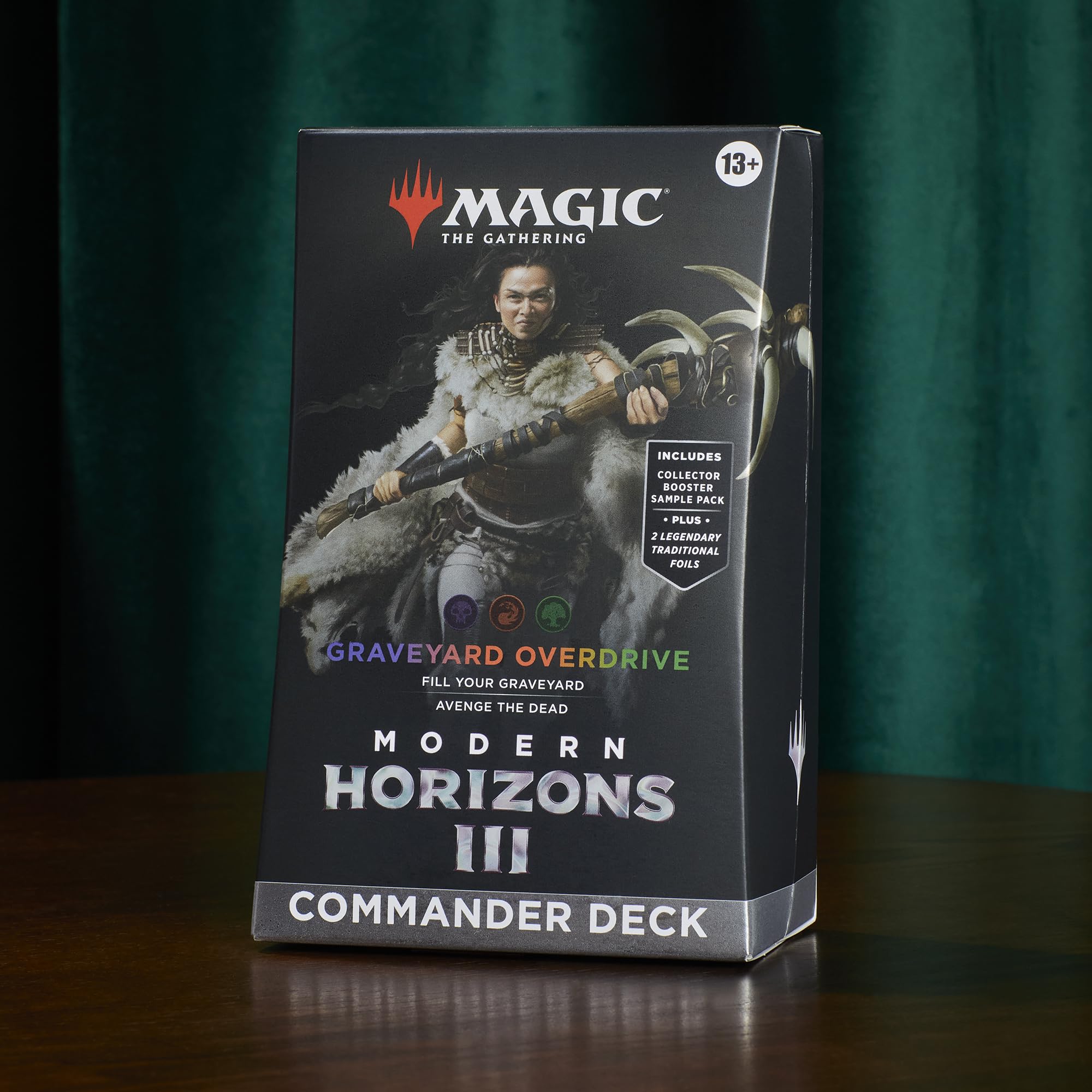 Magic: The Gathering Modern Horizons 3 Commander Deck - Graveyard Overdrive (100-Card Deck, 2-Card Collector Booster Sample Pack + Accessories)