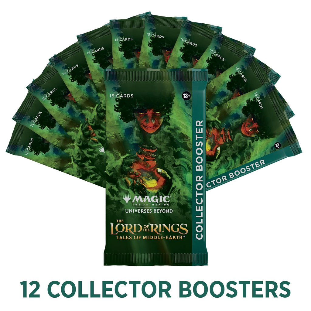 Magic: The Gathering The Lord of The Rings: Tales of Middle-Earth Collector Booster Box - 12 Packs + 1 Box Topper Card