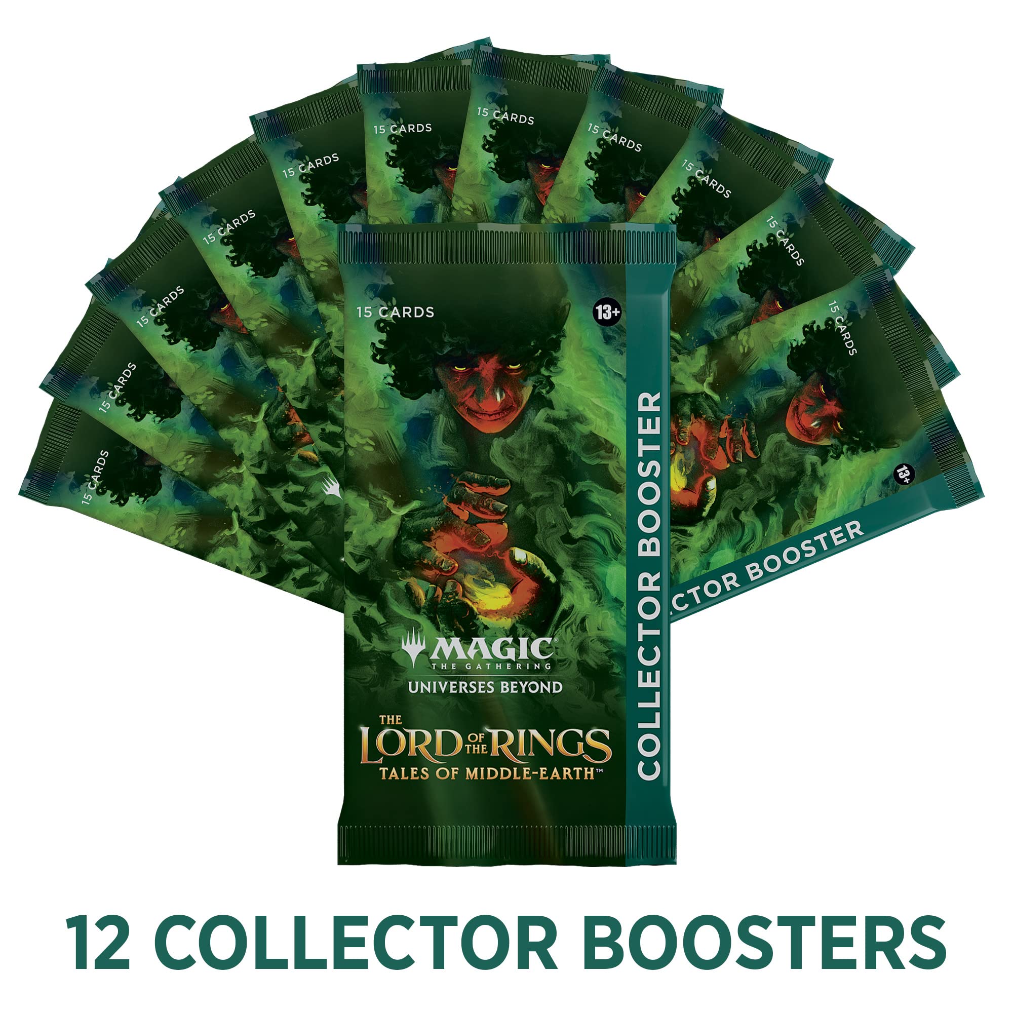 Magic: The Gathering The Lord of The Rings: Tales of Middle-Earth Collector Booster Box - 12 Packs + 1 Box Topper Card