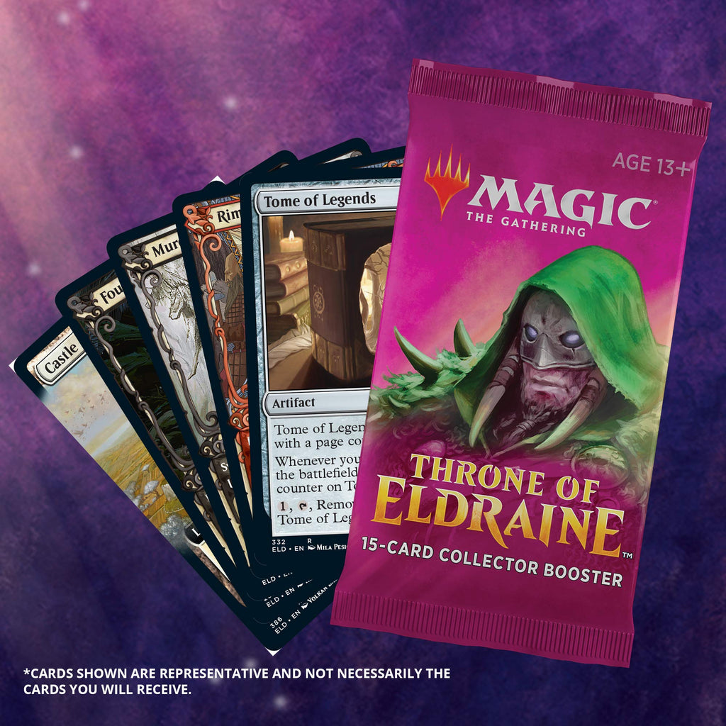 Magic The Gathering Throne of Eldraine Bundle Gift Edition | Alternate Art | 10 Booster Pack | 1 Collector Booster | Accessories