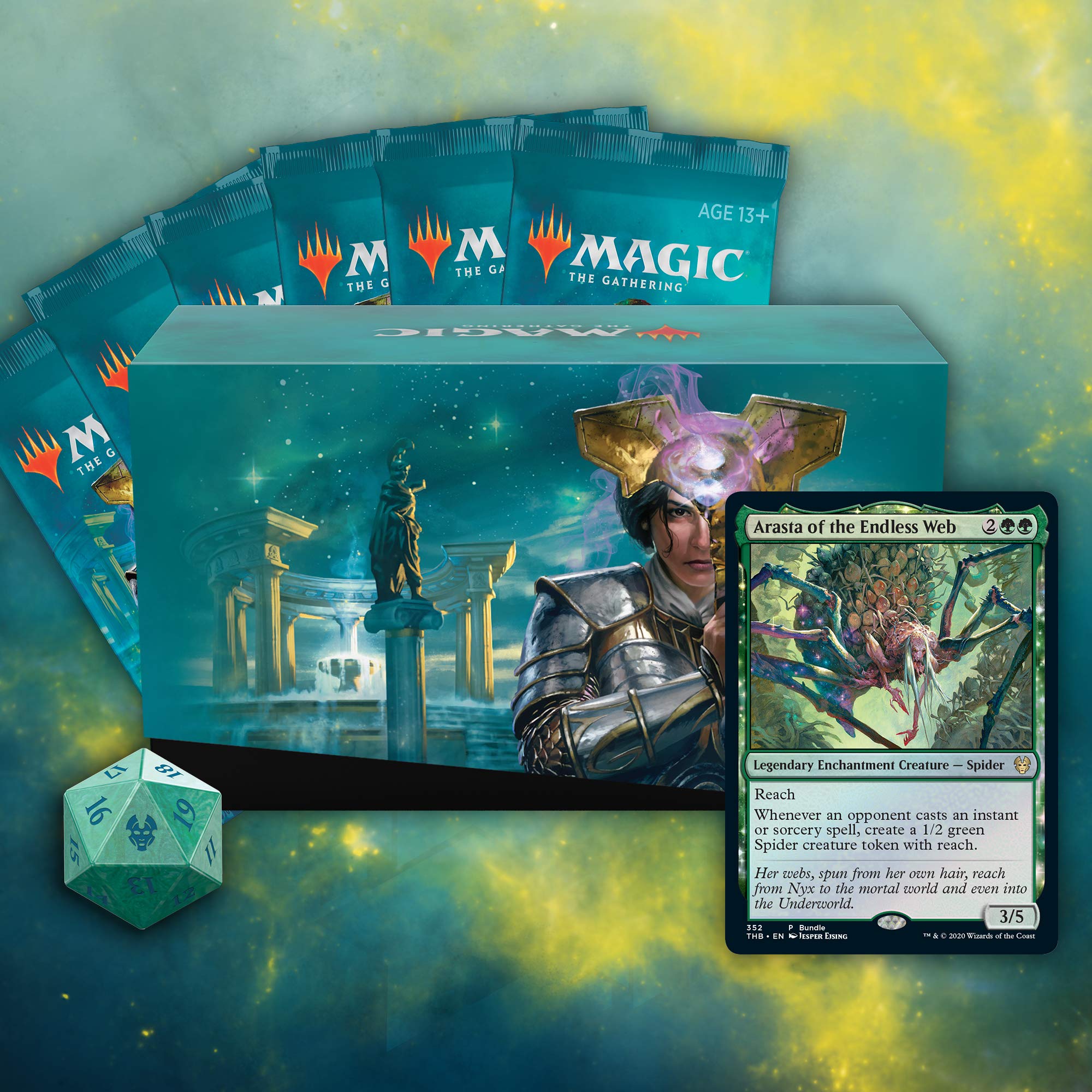 Magic The Gathering Theros Beyond Death Bundle | 10 Booster Packs (150 Cards) | Foil Lands | Accessories