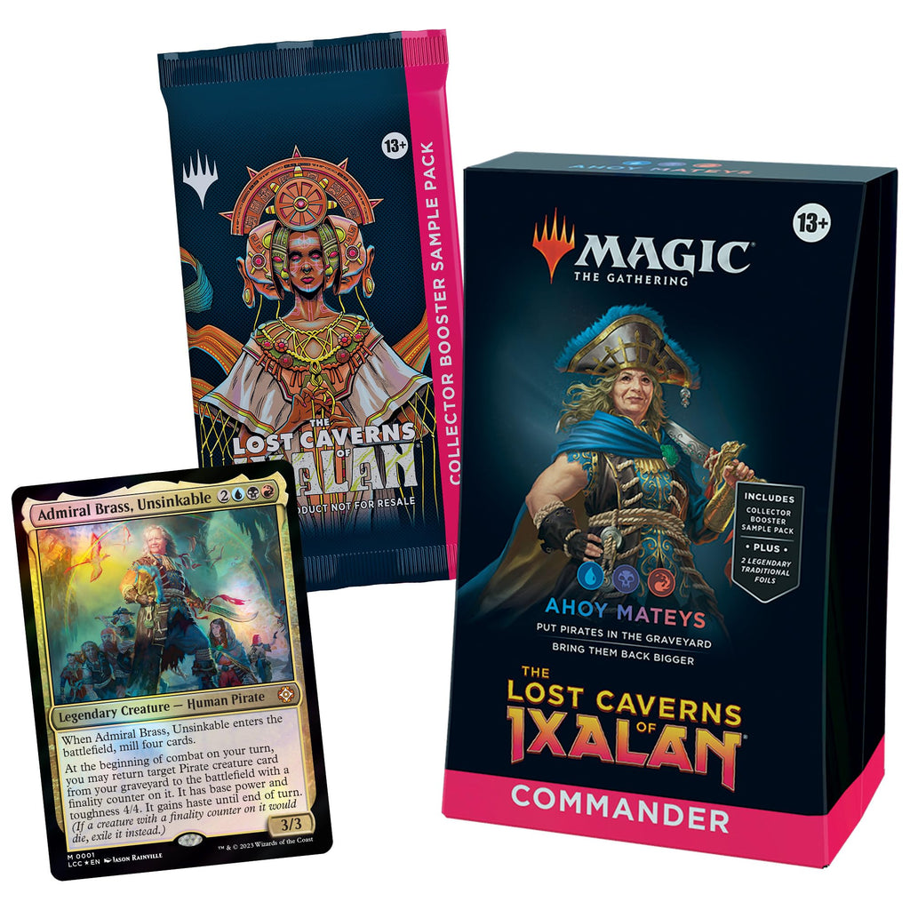 Magic: The Gathering The Lost Caverns of Ixalan Commander Deck - Ahoy Mateys (100-Card Deck, 2-Card Collector Booster Sample Pack + Accessories)
