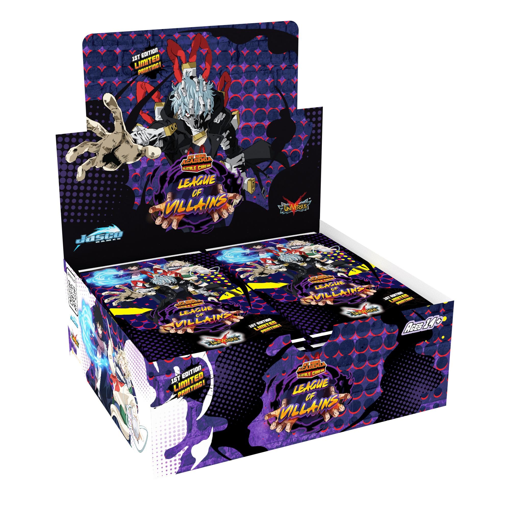 My Hero Academia Collectible Card Game Series 4 Unlimited League of Villains 24 Pack Booster Box|10 cards per pack| TCG for Adults | Ages 14+ | 2 Players | Avg. Playtime 20-30 Min | Made by Jasco Game