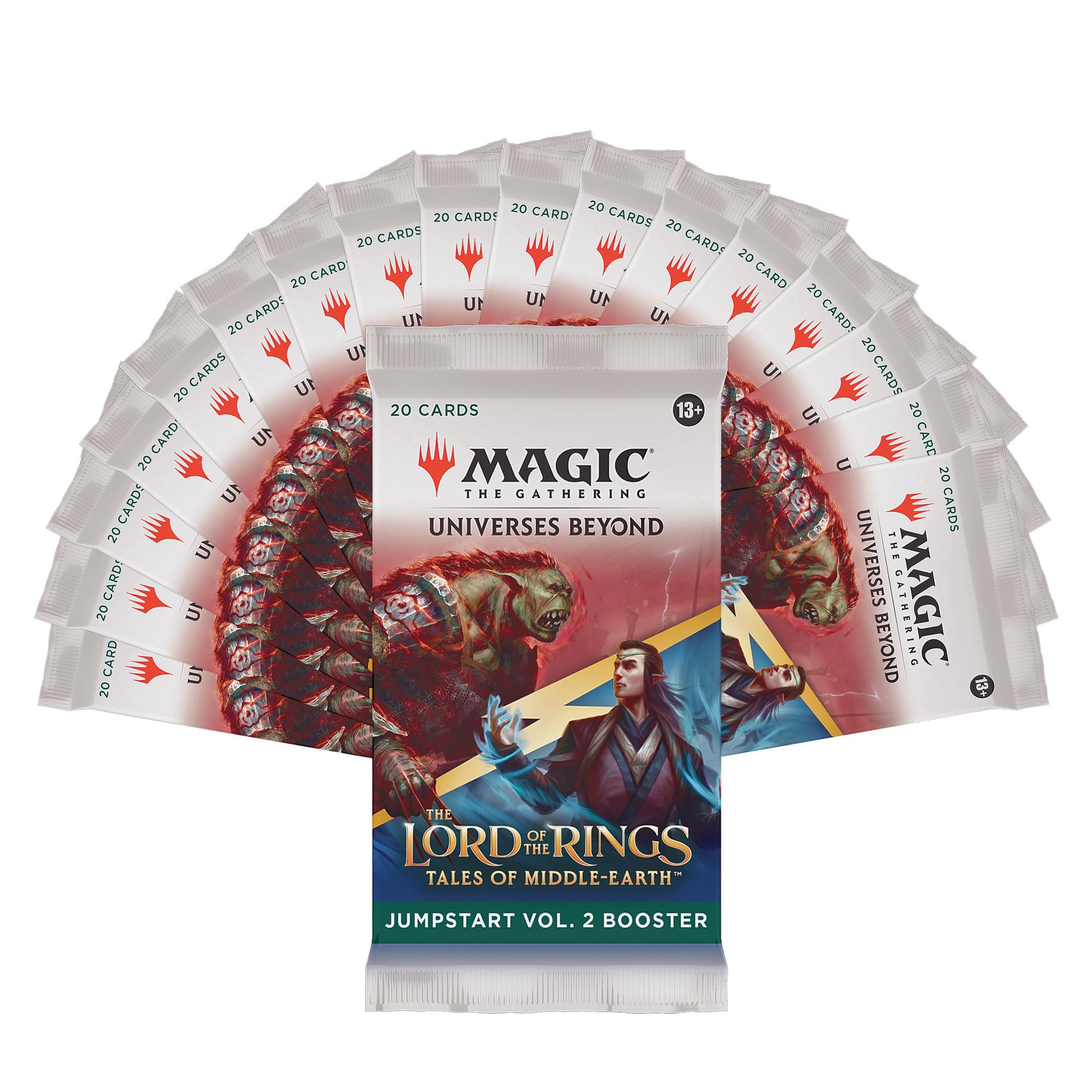 Magic: The Gathering The Lord of The Rings: Tales of Middle-Earth Jumpstart Vol. 2 Booster Box - 18 Packs (2-Player Fantasy Card Game)