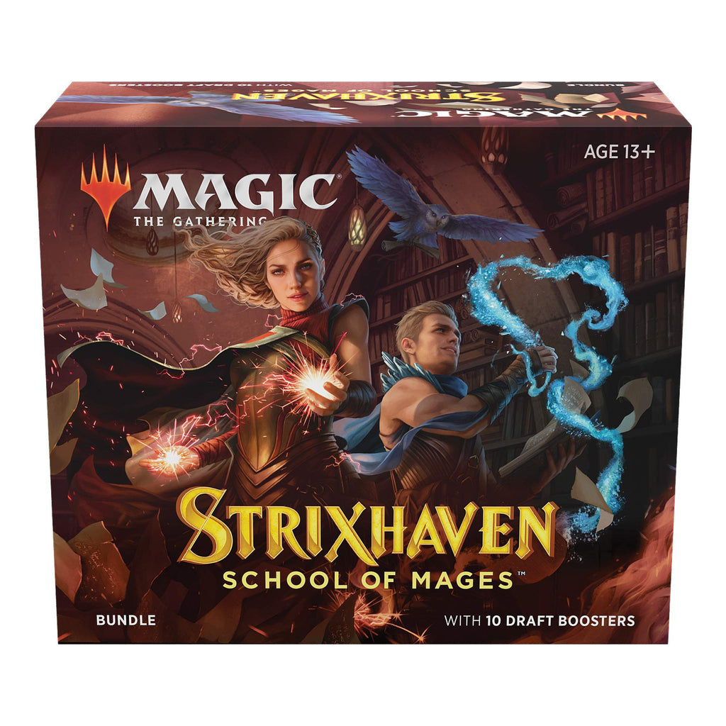 Magic The Gathering Strixhaven Bundle | 10 Draft Boosters (150 Magic Cards) + Accessories, Brown