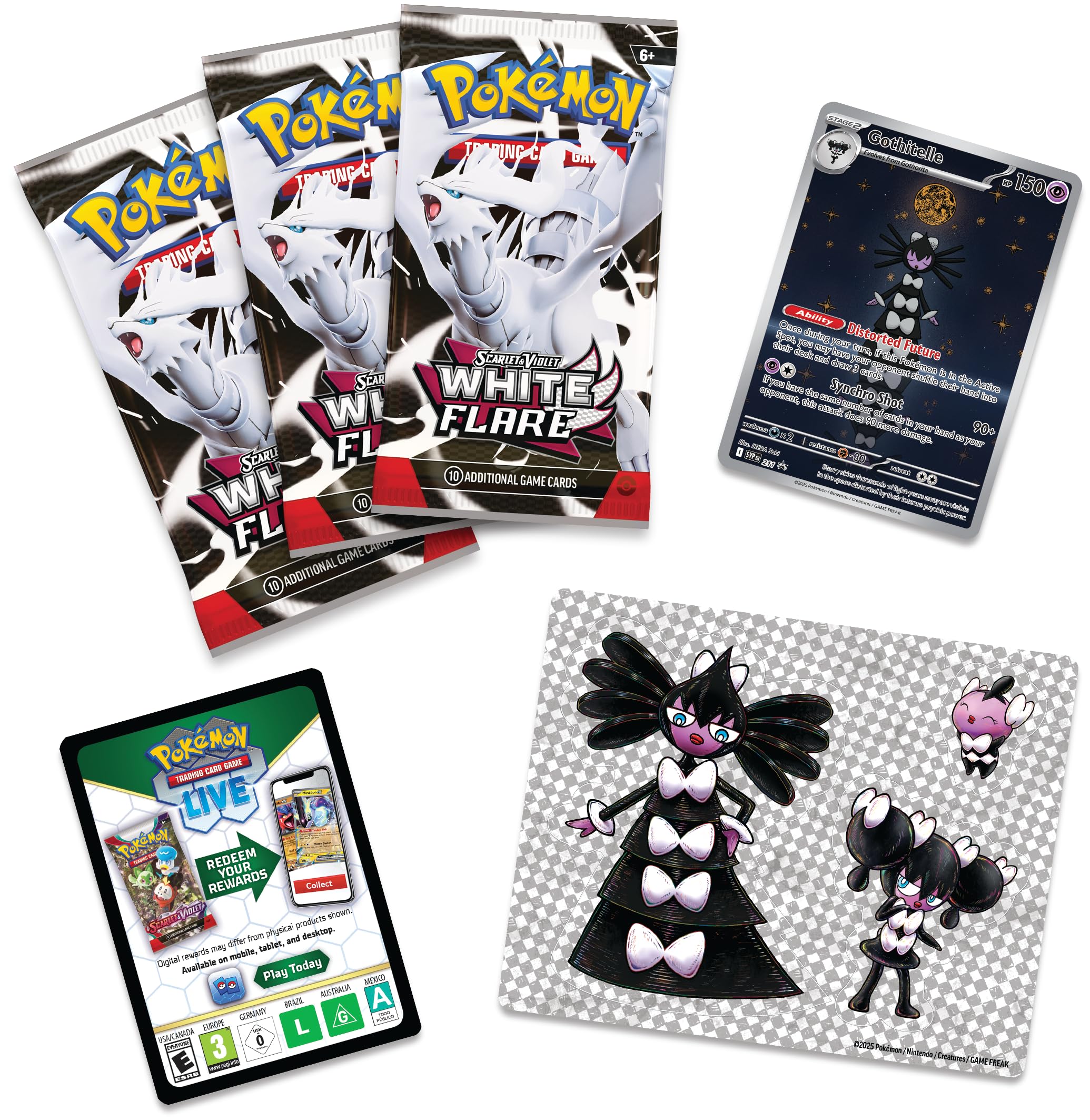 Pokemon TCG Scarlet & Violet 10.5 White Flare Tech Sticker Blister