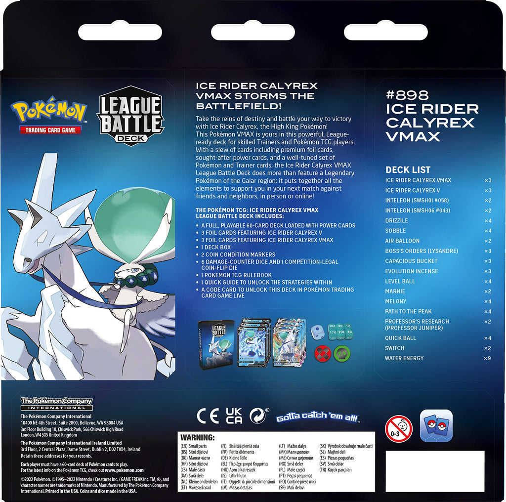 Pokemon Cards: Ice Rider Calyrex VMAX League Battle Deck